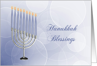 Modern Hanukkah Blessings, Menorah, Circles card