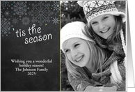Chalkboard with Snowflakes, Holiday Photo Card