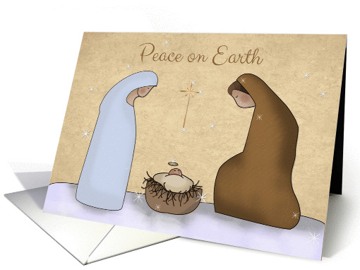 Nativity, Peace on Earth Christmas Greeting card (1173868)
