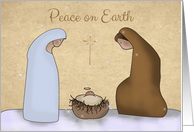 Nativity, Peace on Earth Christmas Greeting card