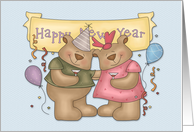 Happy New Year, Party Bears card