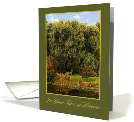 Peaceful Park, Willow Trees, Sympathy card (1183246)