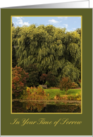 Peaceful Park, Willow Trees, Sympathy Card