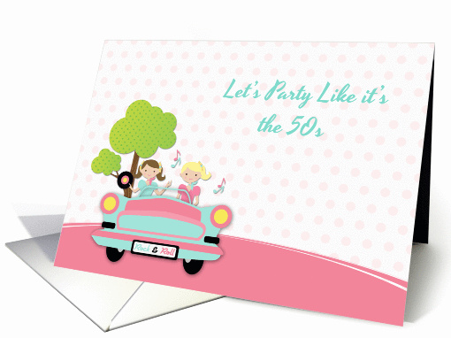 Old Car, 1950s Party Invitation card (1187082)