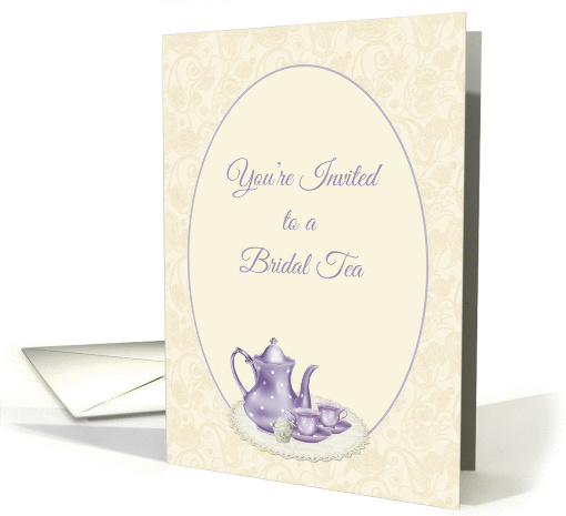 Tea and Cupcakes, Purple, Bridal Shower Tea Invitation card (1187096)