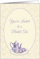 Tea and Cupcakes, Purple, Bridal Shower Tea Invitation card