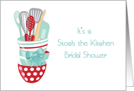 Kitchen Bowls, Utensils, Kitchen Bridal Shower Invitation card