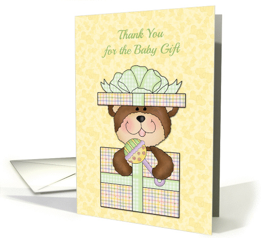Baby Bear in Gift Box, Thank you for Gift card (1188502)