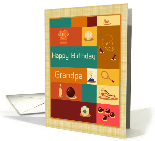 Grandpa Various Sports Happy Birthday card (1188670)