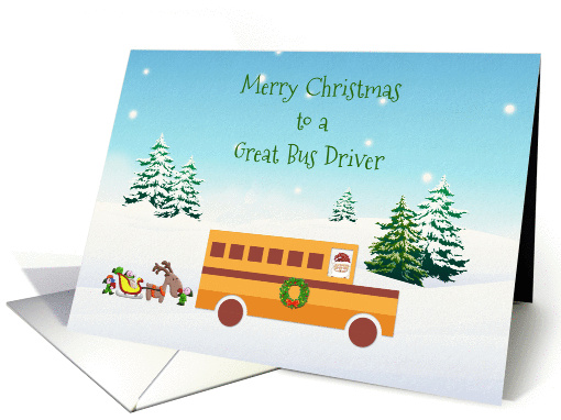 Merry Christmas, School Bus Driver card (1189332)