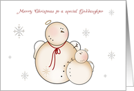 Snow Angels, Merry Christmas Goddaughter card