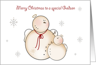 Snow Angels, Merry Christmas Godson card