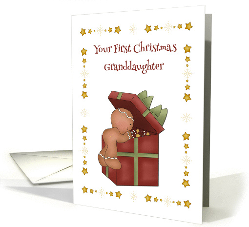 First Christmas for Granddaughter, Gingerbread Baby card (1190538)