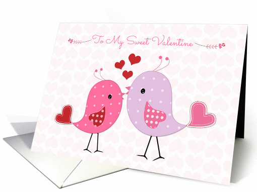 Cute Birds, Hearts, Valentine card (1192726)