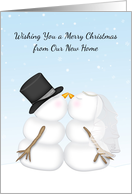 Merry Christmas, Bride, Groom, New Home card
