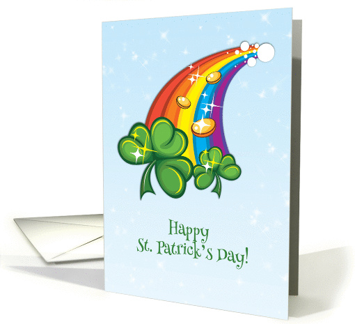 St. Patrick's Day, Rainbow, Shamrocks, Gold Coins card (1196408)