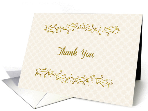 Gold Holly, Holiday Thank You card (1197174)