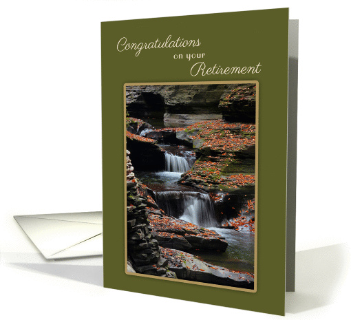 Autumn Waterfall, Retirement Congratulations card (1197420)