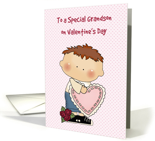 Little Boy, Heart, Grandson, Valentine's Day Greeting card (1207410)