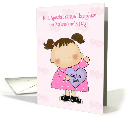 Little Girl, Heart, Granddaughter, Valentine's Day Greeting card