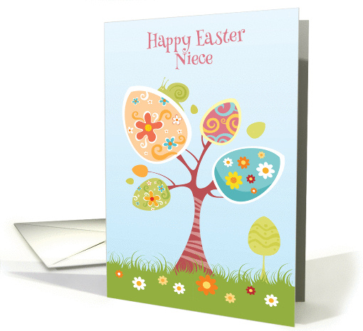 Easter Egg Tree, Happy Easter Niece card (1211328)