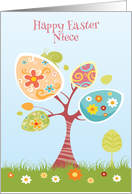 Easter Egg Tree, Happy Easter Niece card