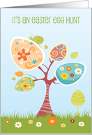 Easter Egg Tree, Easter Egg Hunt Invitation card