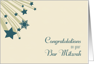 Shooting Stars, Bar Mitzvah Congratulations card