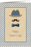 Hat, Mustache and Bow Tie, Father’s Day card