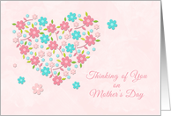 Pink and Blue Floral Heart, Mother’s Day card