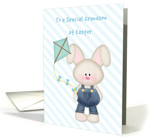Bunny with Kite, Happy Easter Grandson card (1251880)