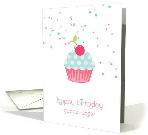 Cupcake, Happy Birthday Goddaughter card (1256604)