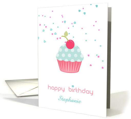 Cupcake, Happy Birthday, Customize Name card (1257306)