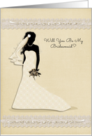 Bridesmaid, Wedding Party Invitation card