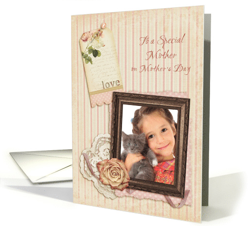 Vintage Rose for Mother, Mothers Day Photo card (1259362)