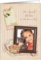 Vintage Rose for Mother, Mothers Day Photo Card
