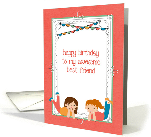 Young Girls, Best Friend Birthday card (1275020)
