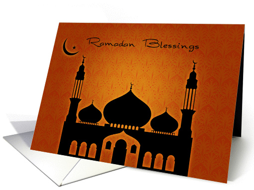 Mosque, Golden, Ramadan Blessings card (1281242)