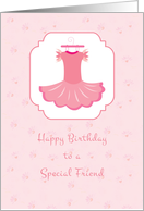 Pink Tutu, Ballet, Happy Birthday Friend card