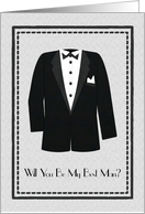 Tuxedo, Best Man card