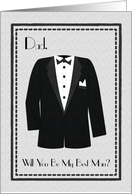 Tuxedo, Dad Best Man Invitation card