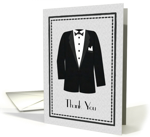 Tuxedo, Wedding Attendant Thank You card (1285502)
