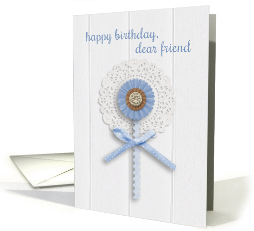 Pretty Flower, Happy Birthday, Dear Friend card (1285504)