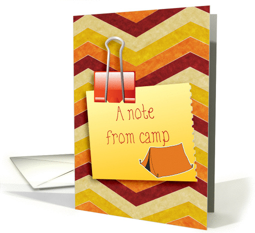 Camp Note, Bright Chevron with Notepaper card (1296958)