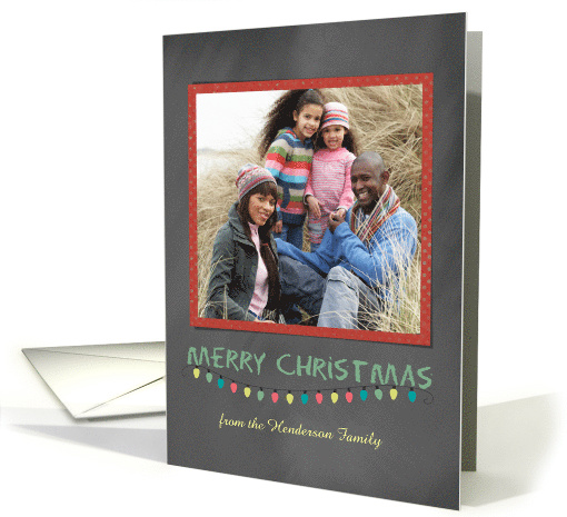 Chalkboard, Christmas Lights, Photo card (1304282)