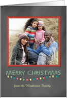 Chalkboard, Christmas Lights, Photo Card