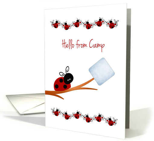 Ladybug, Daisies, Marshmallow Note from Camp card (1304682)