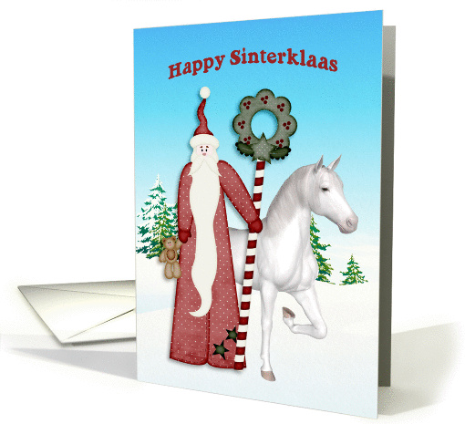 Saint Nicholas, Horse, Happy Sinterklaas card (1312516)