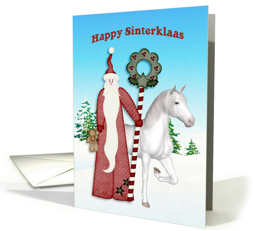 Saint Nicholas, Horse, Happy Sinterklaas card (1312516)
