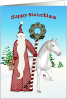 Saint Nicholas, Horse, Happy Sinterklaas card